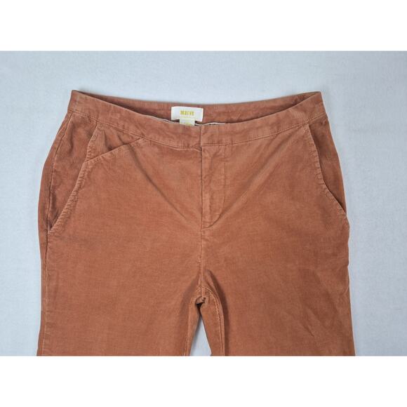 Anthropologie Maeve Corduroy Wide Leg Pants Size 4 Orange Retro Boho Festival - Picture 2 of 11